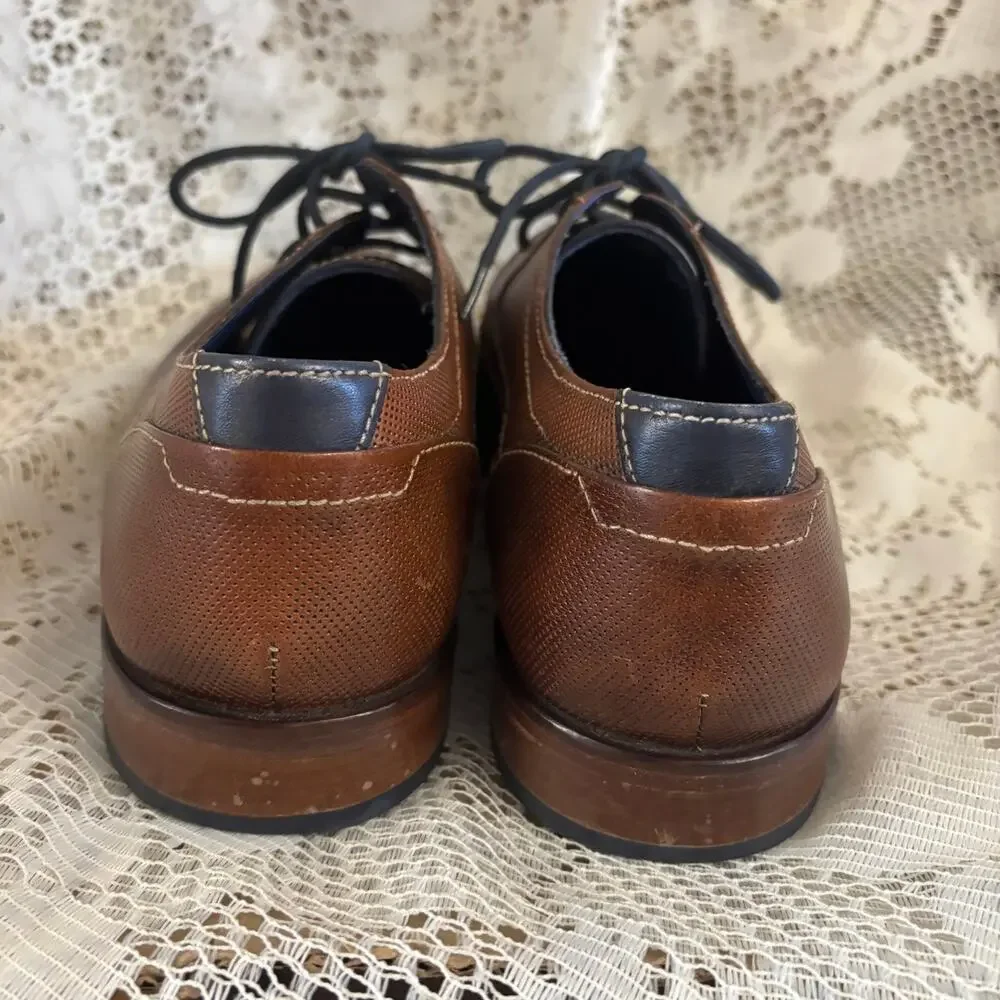Sioux Dilip Men's US 9 Brown Leather Derby Dress Shoes